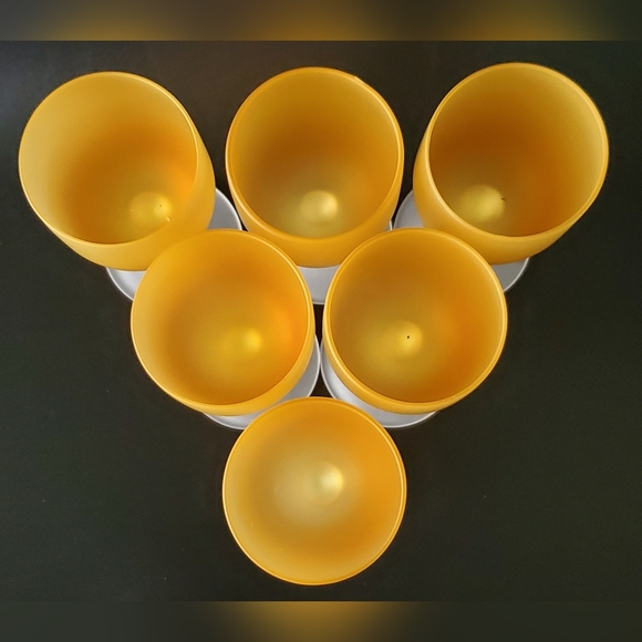 (6) Murano MCM Amber Satin 6" Wine Glasses - Picture 11 of 12